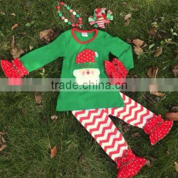 girls Christmas outfit with necklace and bow