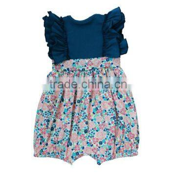 New Designs Baby 0-3T Cotton Ruffle Romper Kids Boutique Lovely Summer Romper photo-3