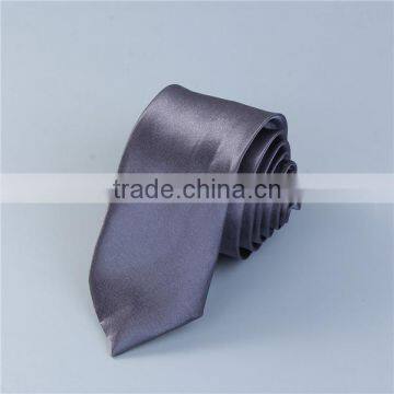 High Quality Polyester Necktie Dark Gray Mens Ties photo-3
