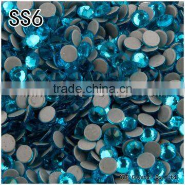 Free Shipping aquamine Color ss6 1.9mm-2.0mm hot sales and best quality HotFix glitters ironon garment clothing crystal