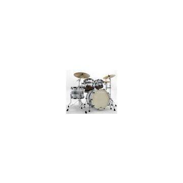 BU42ZBNSSSR Starclassic Series Bubinga Elite 4 Piece Drum Set Shell Pack - Silver Snow Stripe photo-2