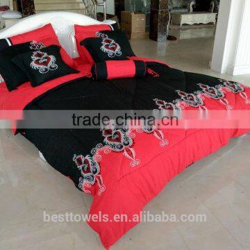 High quality soft winter luxury embroidery comforter set