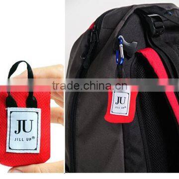 110*70cm key ring mini pocket blanket