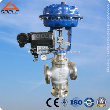 Pneumatic 3-Way Control Valve, Mixing Type Flow Regulating Valve