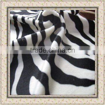 Printed velboa (short pile) velvet/velour fabric JL-03