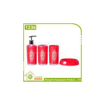 Modern Iron Flower Pattern Decorative European Style Custom Bathroom Set