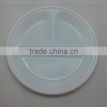 round plastic plate,baby 3 divide plate,dinner dish