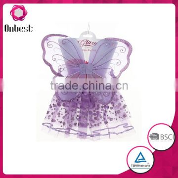 Wholesale kids fairy wing&tutu dress angel wings costume baby