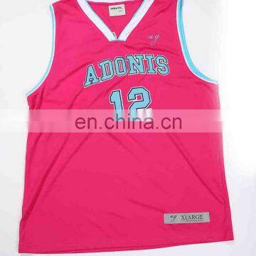 Custom embroidery patch palyer name and number school youth basketball shirt