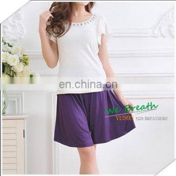 Good quality pantskirt women pajama home wear bamboo shorts