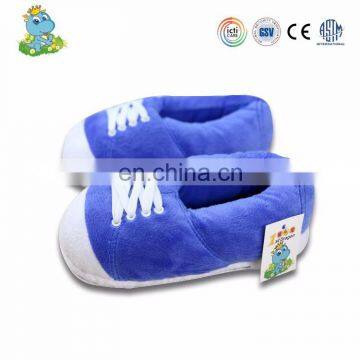 soft and warm good design baseball style cartoon baby slippers