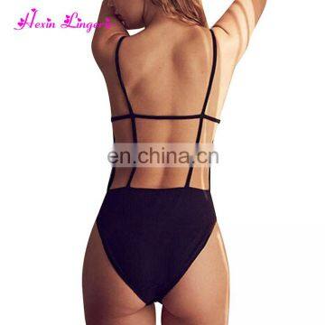 Private Label Black Backless Polyester Short Summer Sheer Jumpsuits for Women photo-3