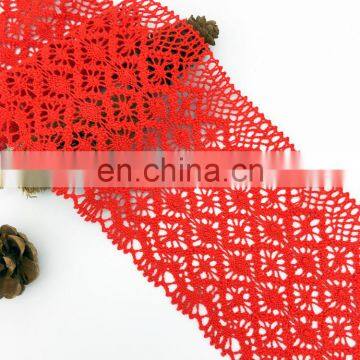 13.7cm OLCT0012 fashion design red cotton lace garment accessories trimming