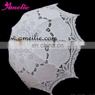 white 48cm Wedding stage lace parasol umbrella decoration