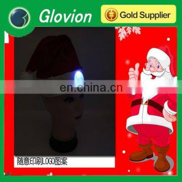 Best seller Santa Cluas Hat With Light Christmas hat for promotion Christmas Santa Hats