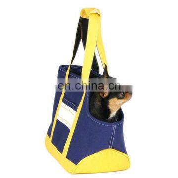 Fashion Design Side Open Bag Dog Pet Carrier for Cat With Canvas Denim photo-4