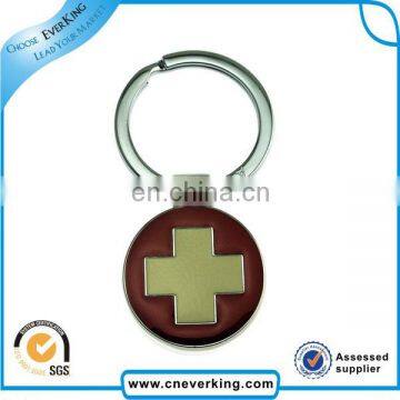 Promotional OEM christmas gift printed metal keychain