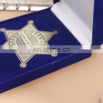 Top sale Star Shape SHERIFF Badge with Velvet box