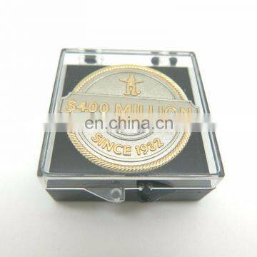 2017 Hot Sale Factory Price Double Plating Gold Silver Metal LAPEL Pin Badge Plastic Box Packing High Quality