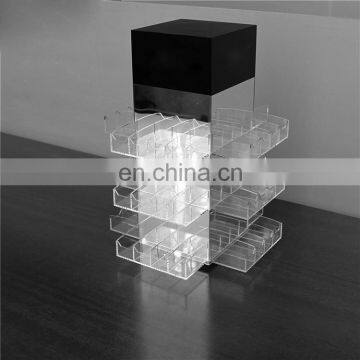 OEM design stylish acrylic rotating nail polish display cabinets