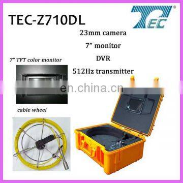 7" LCD screen industrial endoscope underwater video system, pipe wall inspection camera TEC-Z710DL