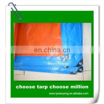 PE blue orange coated truck cover tarpaulin manufacturer