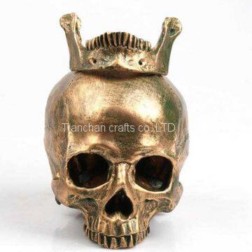 Life-size Bronze Forged Skull