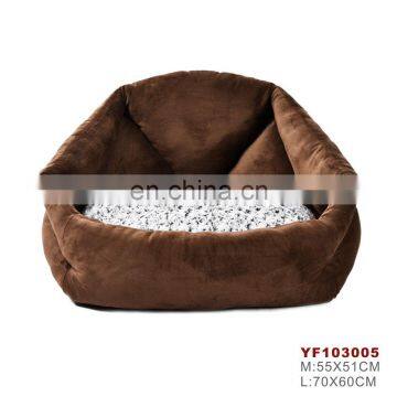 Wholesale Customized Luxury Faux Suede Fabric and pv Fleece Pet Bed