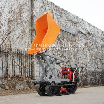 Crawler type dumper with lift container, Hydraulic Scissor lifter 7BY-350SJ