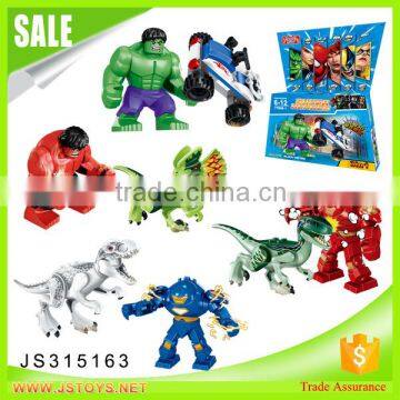 JSTOYS heroes and dinosaurs plastic bricks toy for wholesale