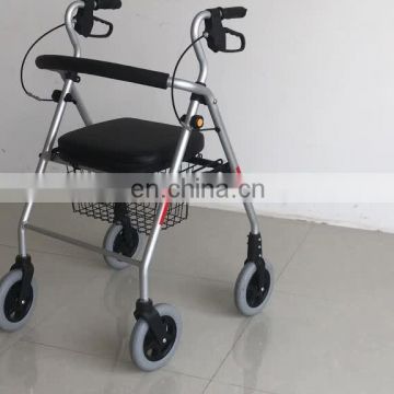 8" wheel 6061 alu rollator walking aids handicapped free walkers for disabled