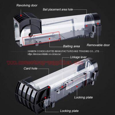 Humane Reusable Mouse Trap Cage Durable Lightweight Live Catch Rodent Trap photo-3
