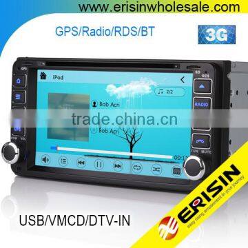 Erisin ES7603M 2 Din 7 Inch Car DVD Player PB-Sreach for Corolla