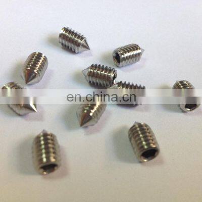 Stainless Steel DIN913 DIN914 DIN915 DIN916 Dog Point Grub Screw Hex Socket Set Screw With Cone Point photo-2