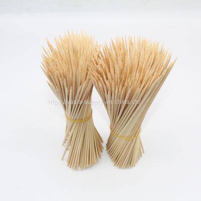 Disposable natural kebab tools customized package barbecue round bbq bamboo skewers
