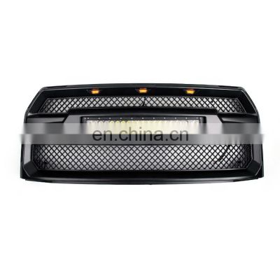 Fits F150 2015-2017 Front Upper Grille Raptor Style With LED Light Bar