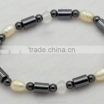 Fashion braided pearl bracelet