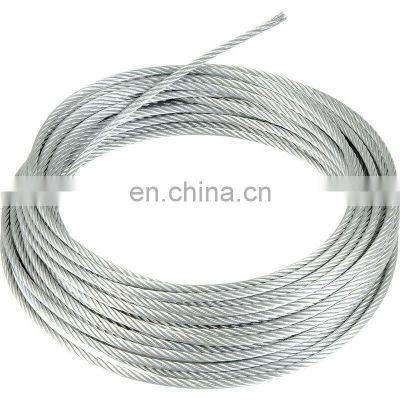 Galvanised Steel Wire Rope 1mm Gi Wire Rope For Equipment Brake Line Manufacture