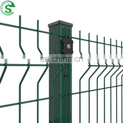 PVC coated wire Mesh Fence prism 3d fence panels V fold 3D curved