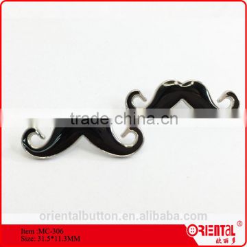 chaplin mustache metal lapel pin