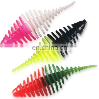 5cm 1.7g large quantity in stock two - color needle shaped Ocean Beach colorful seabass lifelike silicone  fishing soft Lure