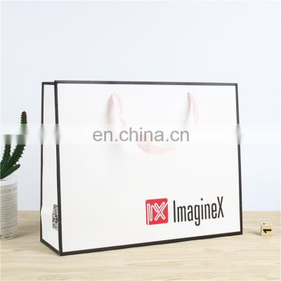 Competitive Price Elegant Plain White Kraft Paper Bags With Handle