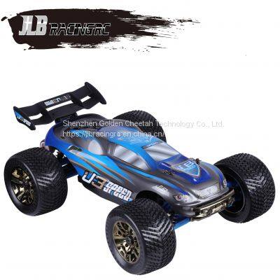 JLBRACINGRC Super Fast 1/10 Scale Cheetah RC Car, 100 KM/H 4WD 2.4GHZ RC Truck 4x4 Off Road RTR Monster Truck IPX7 Waterproof RTR Brushless Electric Remote Control Truck for Adults