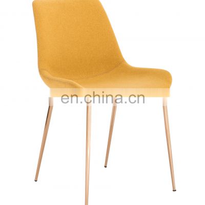 Popular Fabric Home Dining Chair With Gold Leg