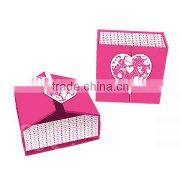 Custom creative paper fancy pink packaging box