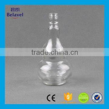 Supply calabash shape fruit beverage bottle glass juice bottle with screw lid