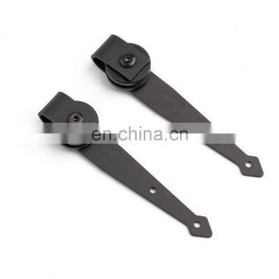 Sliding Rail Steel Heart Shaped Retro Roller Hangers Sliding Single Wood Barn Door Hardware Closet Kit photo-3