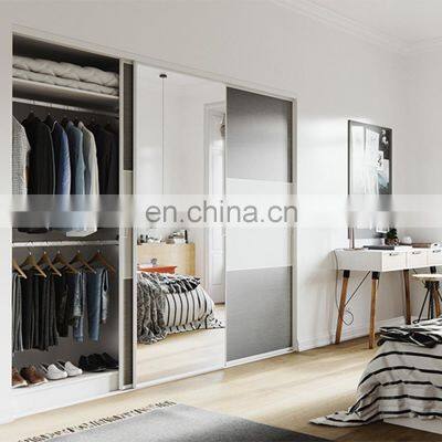 Design Bedroom Wall Transparent Big Closet Wooden Clothes Sliding Wardrobe Cabinets in the Wall photo-2
