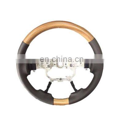 MAICTOP car accessories car steering wheel beige black wooden pattern Carbon fiberfor landcruiser prado good quality fj150  2020