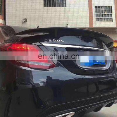 Auto Parts Carbon Fiber Hood Spoiler Rear Wing And Rear Spoiler Kit For Mercedes-Benz C-Class W205 RT Style photo-5